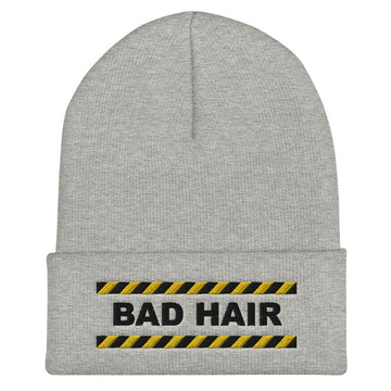 Bad Hair Alert Fun Unisex Cuffed Beanie - BUCKET POPCORN